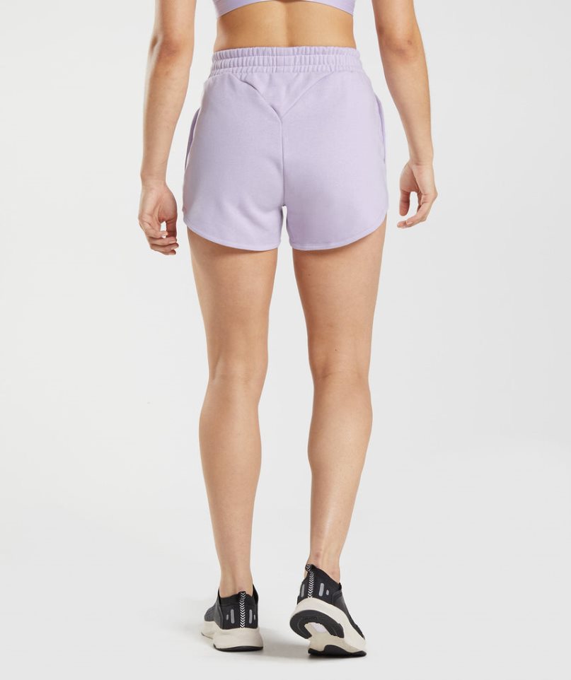 Women's Gymshark Training Sweat Shorts Light Purple | CA 5167AN